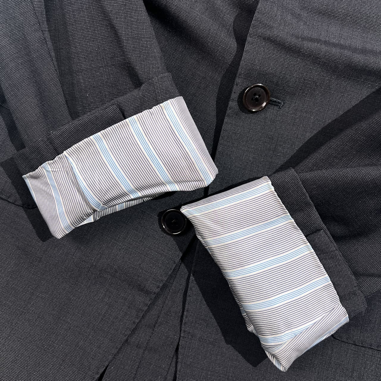UNITED ARROWS TOKYO ユナイテッドアローズ ウール 3B 背抜き テーラードジャケット サイズ 42 /ダークグレー ブラック系 メンズ ビジネス