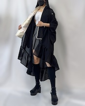 Black Longcoat See-through 458