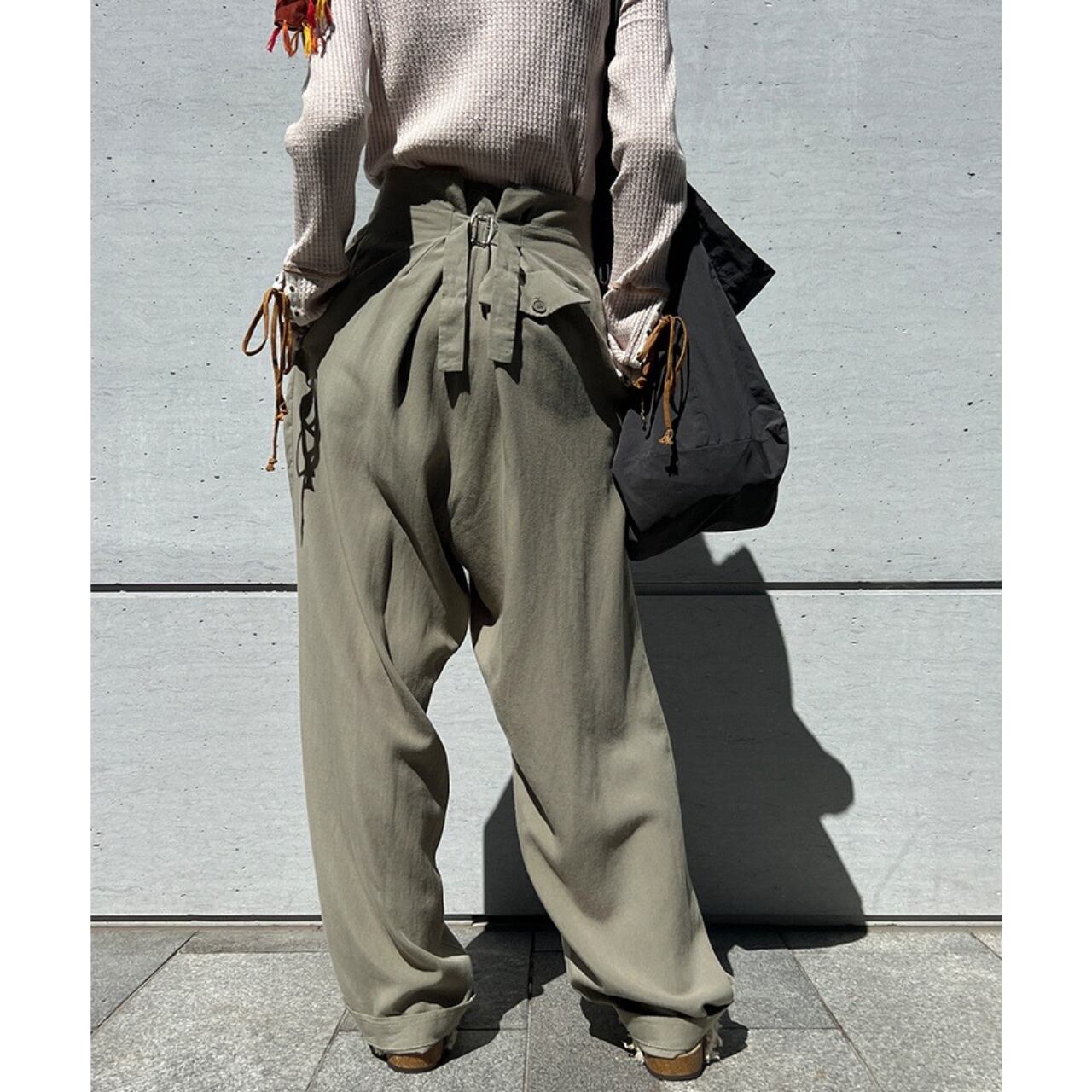 バックウエストデザインリラックスワイドパンツ(2color) PT2942