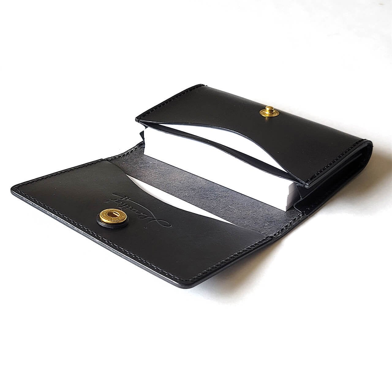 大容量名刺入れ ブラック【受注製作】 | Leather+