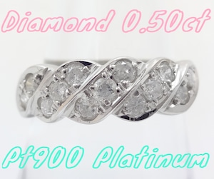 【SOLD OUT】0.50ct　ダイヤモンド　パヴェリング　プラチナ　～0.50ct diamond pave ring platinum～