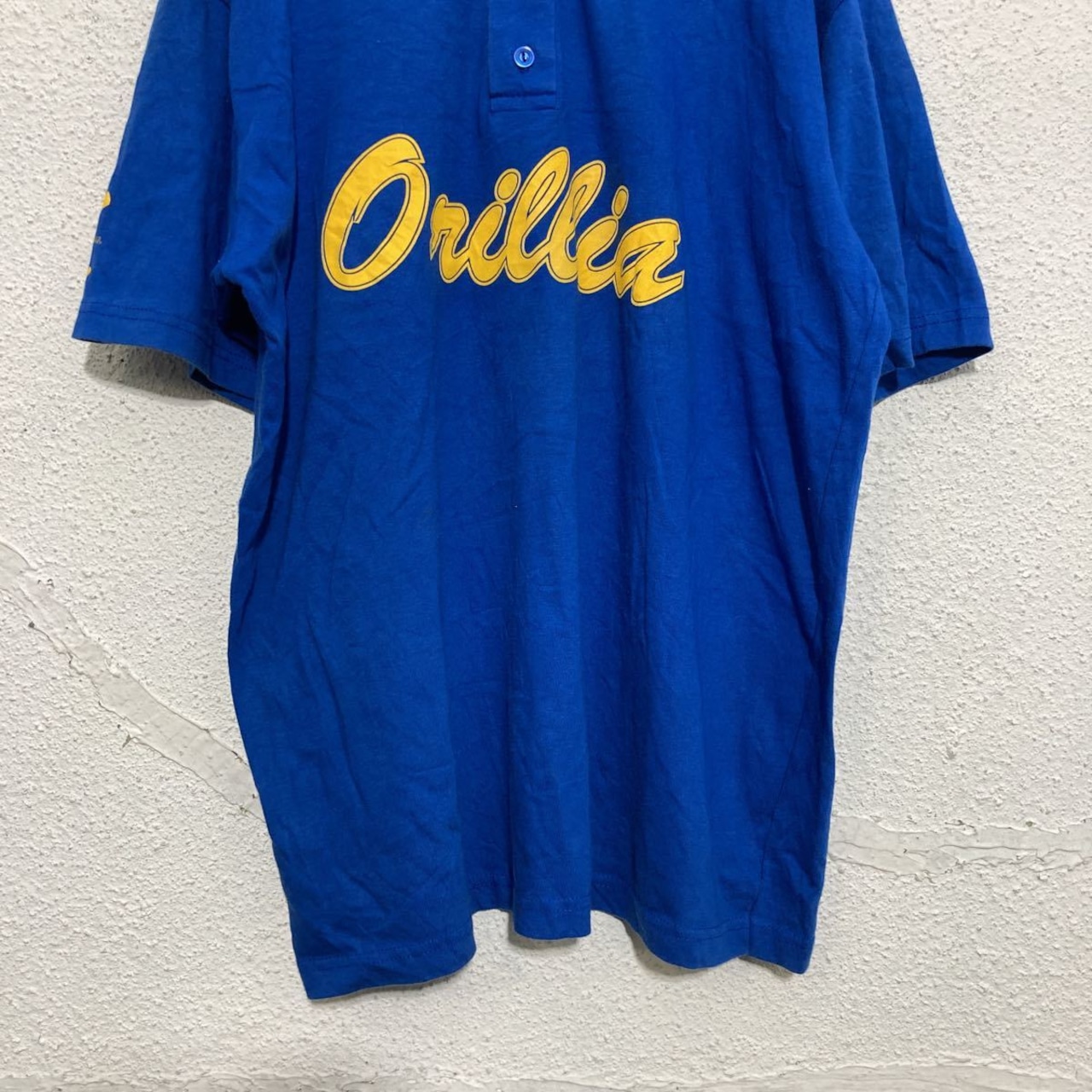 JERICO Plus 半袖 プリントTシャツ XLサイズ ヘンリーネック 青 ブルー 