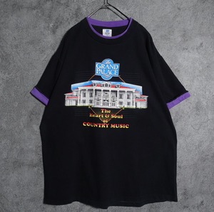 Black & Purple Music Print T-shirt