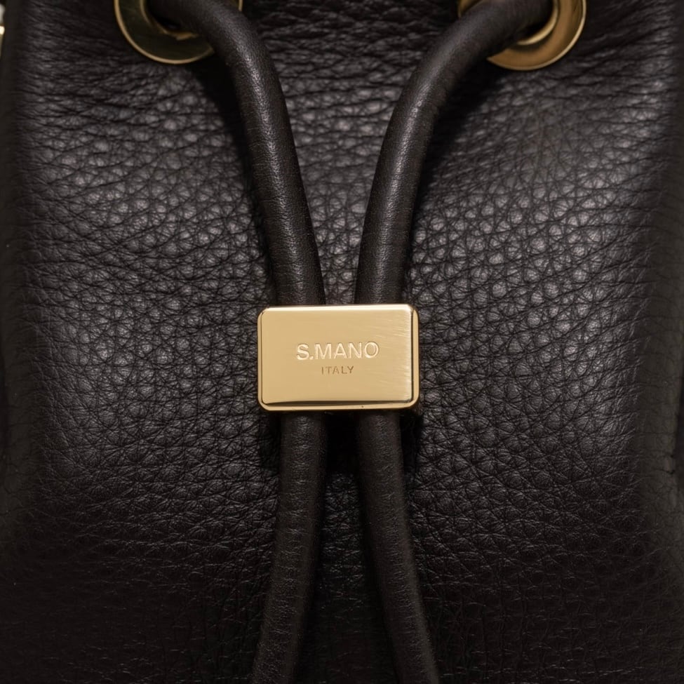 S.MANO(エスマーノ) DRAWSTRING BAG SMALL/BLACK | TreStelle