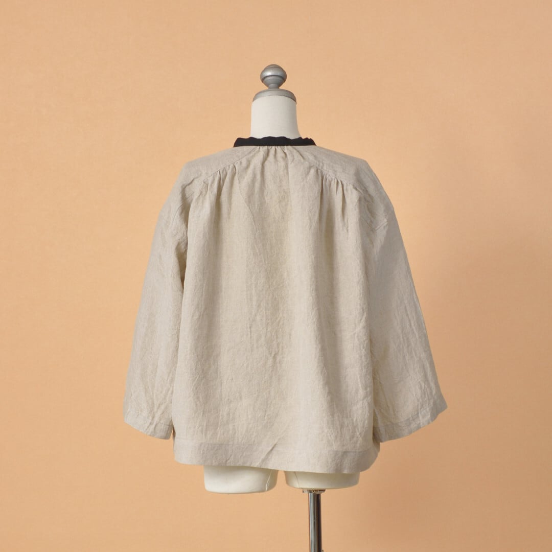 MAGALI マガリ ベルギーリネン・アンティーク・ブラウス・ナチュラル