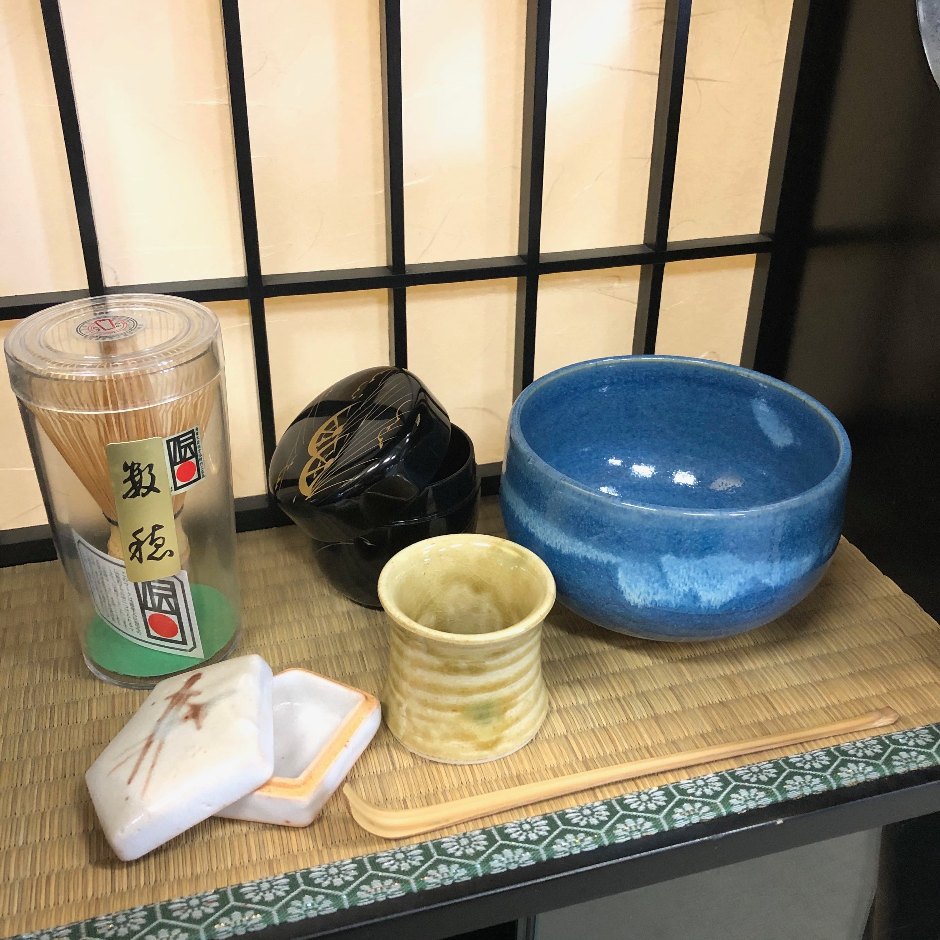 茶棚 飾り棚 10点セット 茶道具 お点前セット お洒落 古民具 高さ約81.5cm リサイクル アンティーク