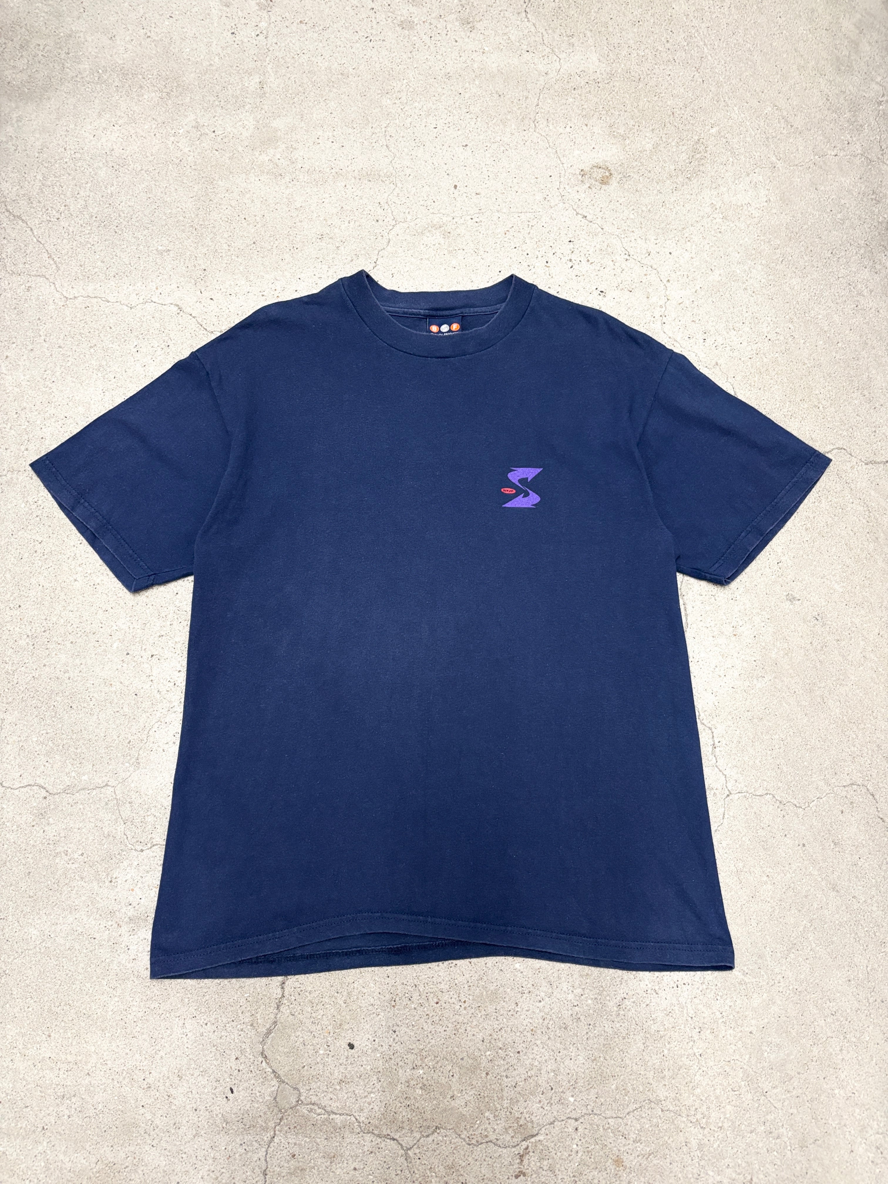 90s SUBWARE/Logo print Tee/L/ロゴプリントTシャツ/スプレ－缶/BSF