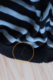Stripe summer silk knit top