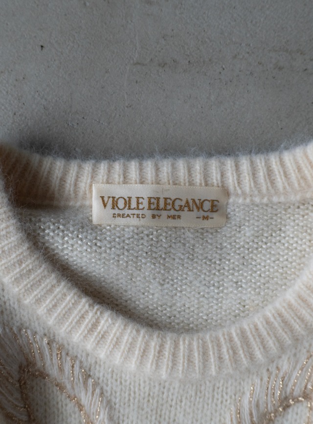 "VIOLE ELEGANCE" 1980s Wool angola promix knit