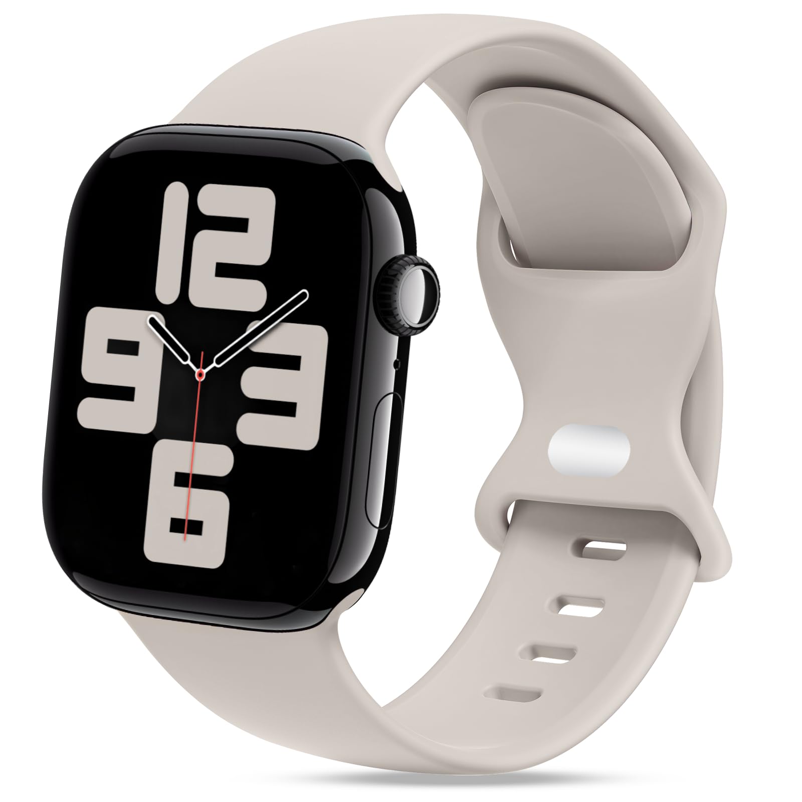 【努力特価】THWALK コンパチブル Apple Watch バンド ベルト 柔らかいシリコン素材のスポーツバンド 防水性 通気性 耐久性 柔軟 運動 おしゃれ 40mm 41mm 42mm 44mm 45mm 46mm 49mm S/M M/L アップルウォッチ Ultra 2/Ultra SE Series 10/9/8/7/6/5/4 に対応 (スターライト 40mm/41mm/42mm S/M)