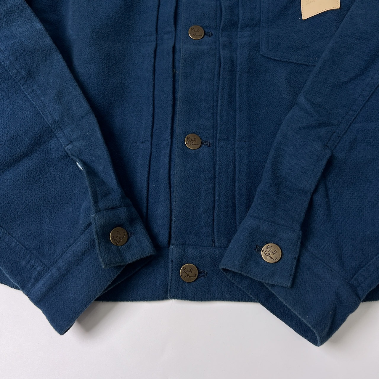 Karl Helmut カールヘルム 裏チェック 起毛 ライトジャケット M/ブルー