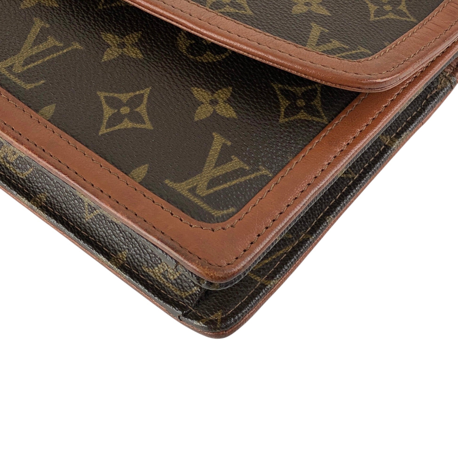 LOUIS VUITTON ルイヴィトン モノグラム クラッチバッグ ブラウン PVC