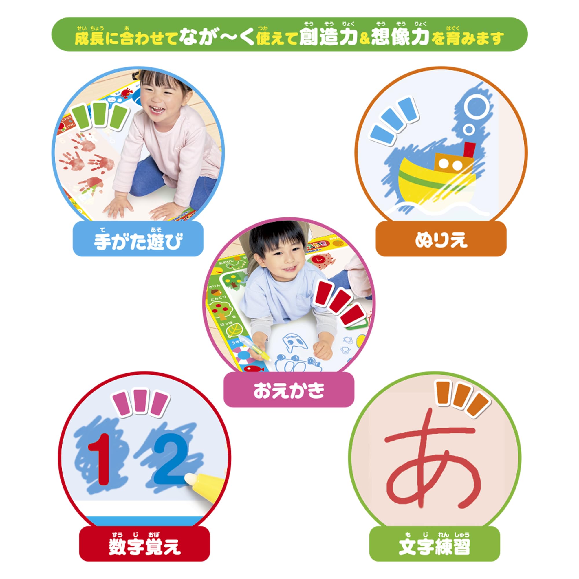 お取り置きです♪ スイスイおえかき カラフルシート ペン2本＆スタンプセット おえかき