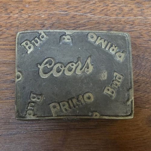 VINTAGE 1970～80s BEER (COORS,BUD,PRIMO) バックル USED