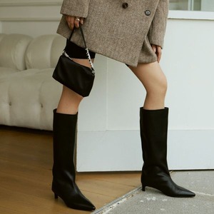 Wide Shaft Pointed-toe Boots 503952