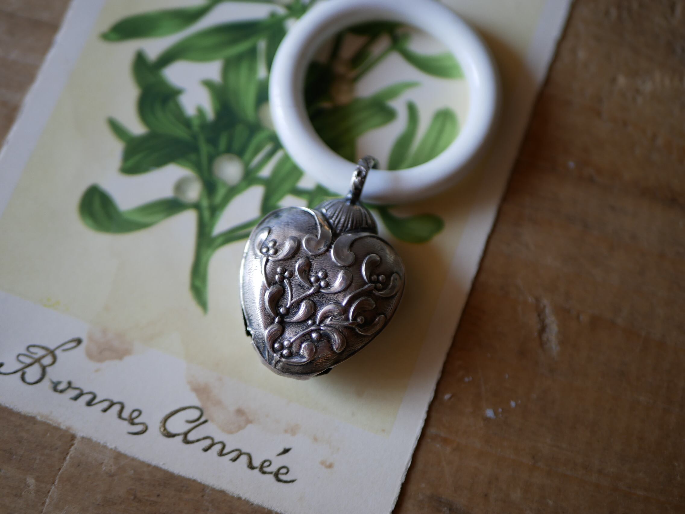 フランスアンティーク　花瓶　ヤドリギ Grenierideco French Antique ＆ Brocante グルニエイデコ