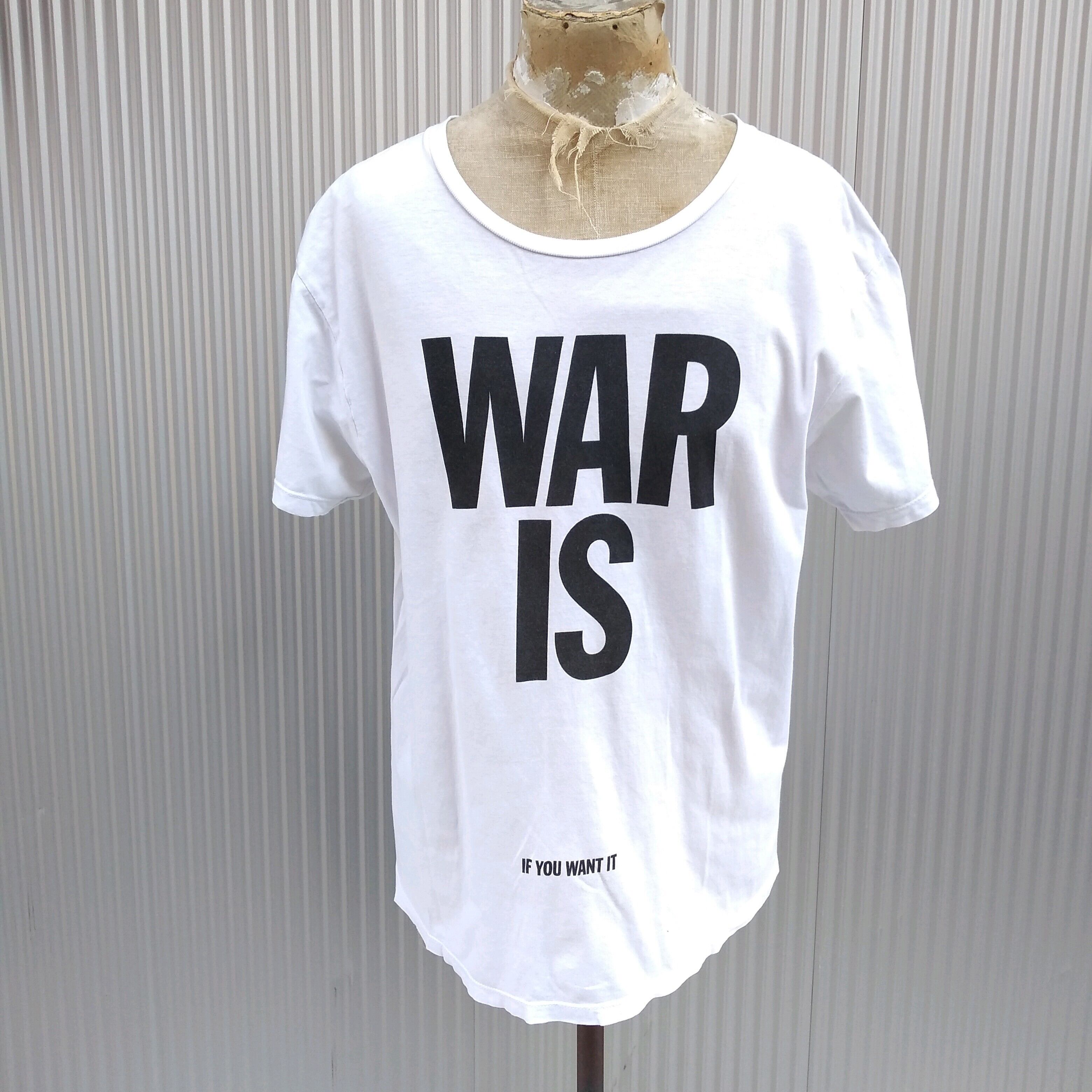 AZ/アンリアレイジANREALAGE×NO DESIGN/WAR IS/モノトーン/Tシャツ