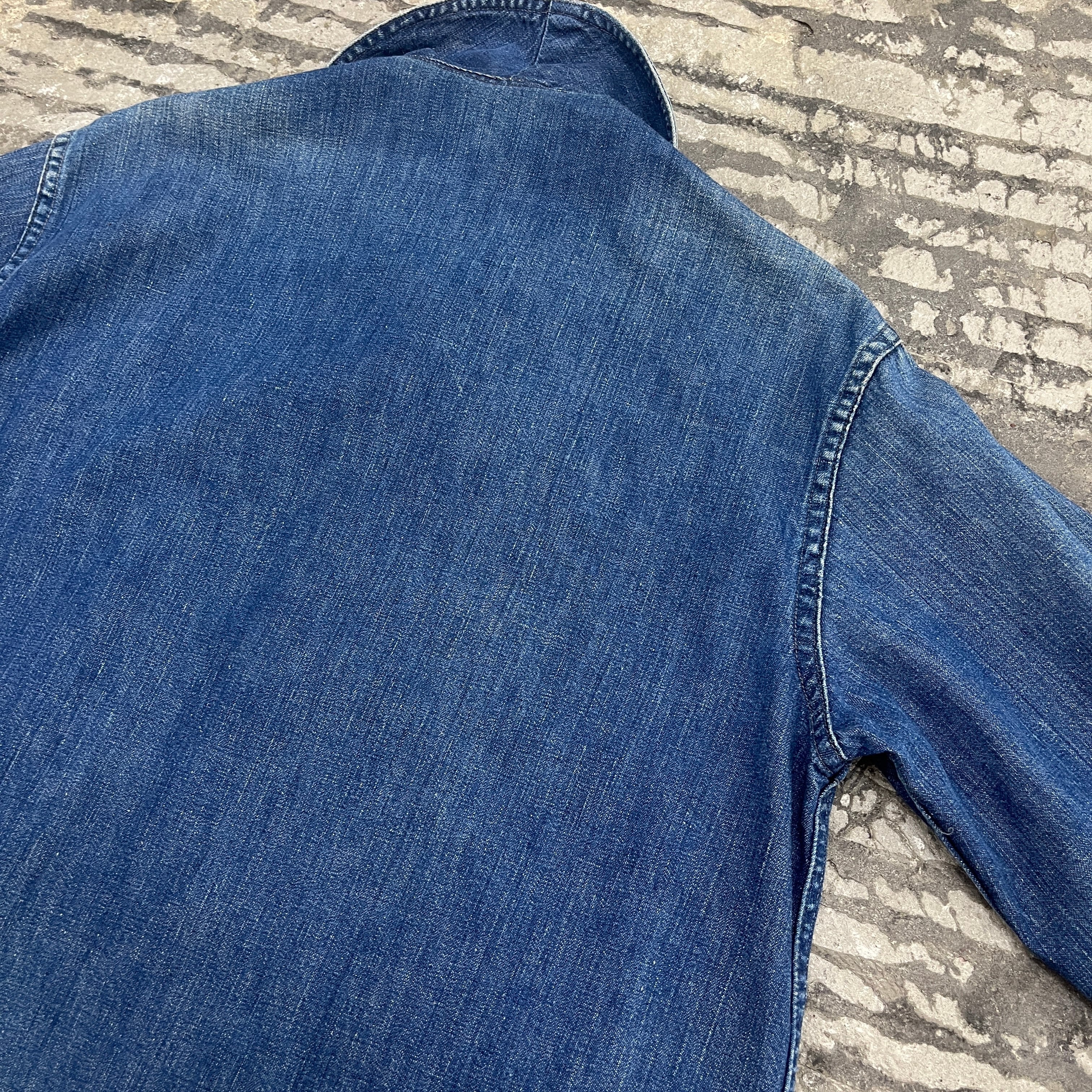 40s US NAVY ショールカラー　カバーオール 40s US NAVY Denim Coverall ショールカラーカバーオール