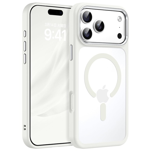 YINLAI iPhone 18 Pro Max 対応/17 Pro Max 互換可能 ケース カバー 第18世代 マグネット スマホケース ホワイト