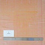 ブロックプリント生地【50cm単位】インド綿  チェック柄 ピンク×イエロー #49510-YL1