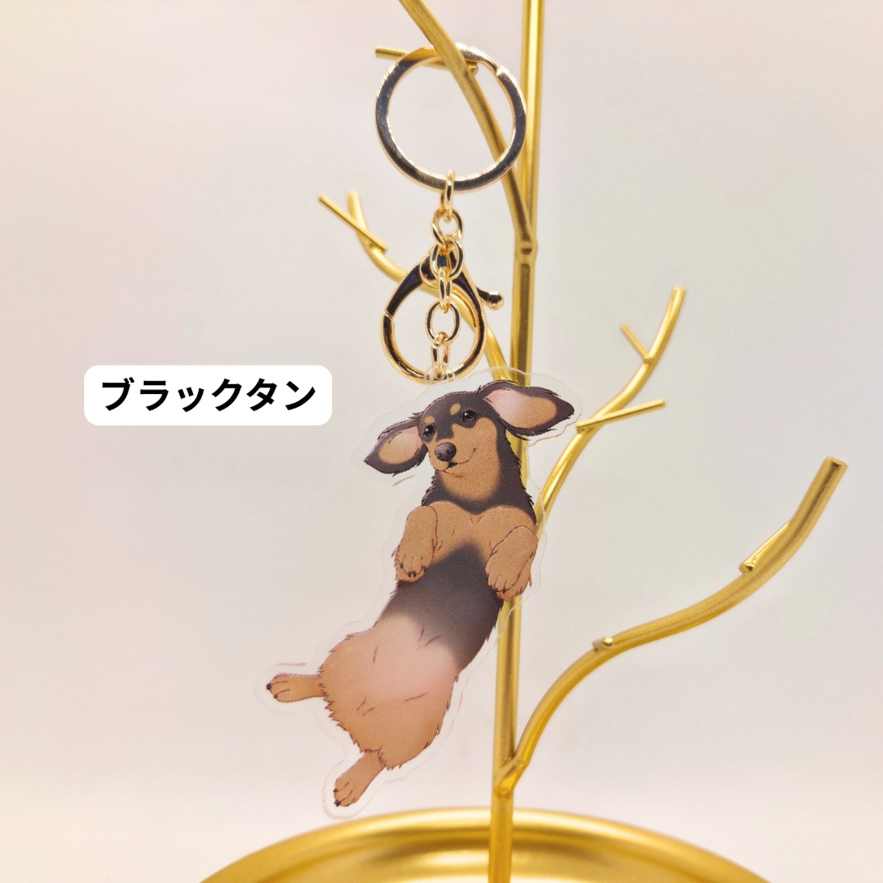 【ダックスフンド】へそ天アクリルキーホルダー｜全6色｜手描きイラスト｜送料無料 画像7