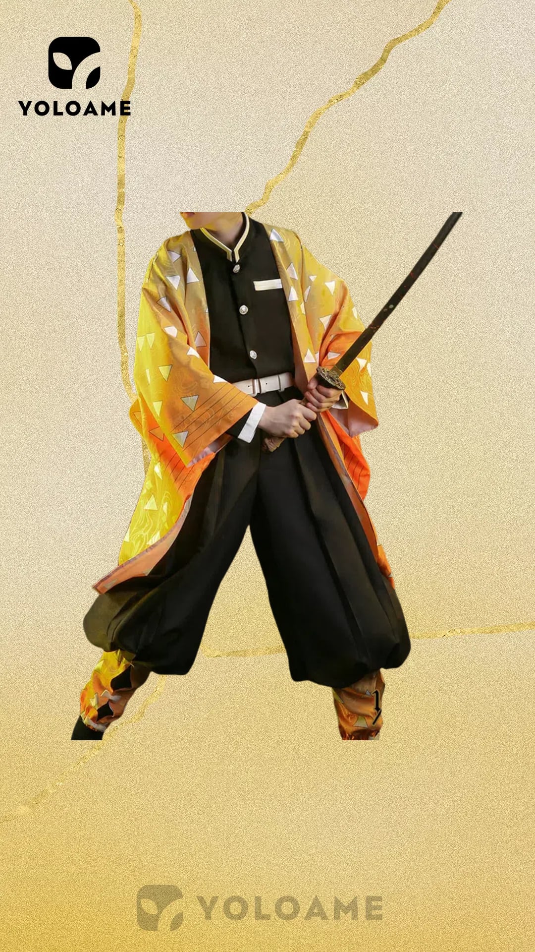 三分妄想 鬼滅の刃 我妻 善逸 コスプレ衣装 | YOLOAME公式コスプレ衣装