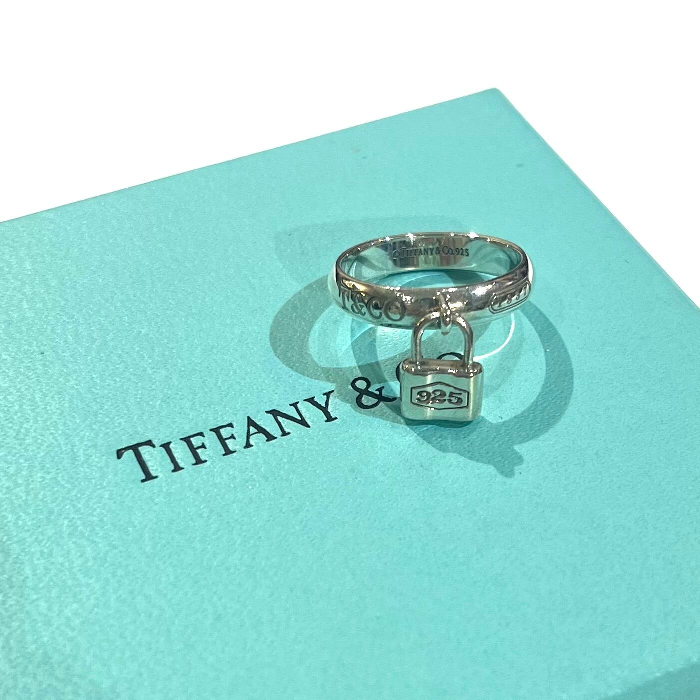 ユ*イ様 Tiffany & Co. ダイヤ付きシルバーリング 付属品あり 希少【TIFFANY&CO.】2242カデナロック指輪 12.5号／スターリング