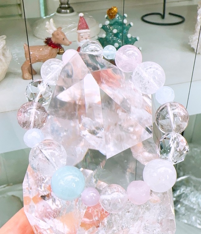 【フールズブレスレット】レムリアンとダンビュライトのエンジェルブレスレット