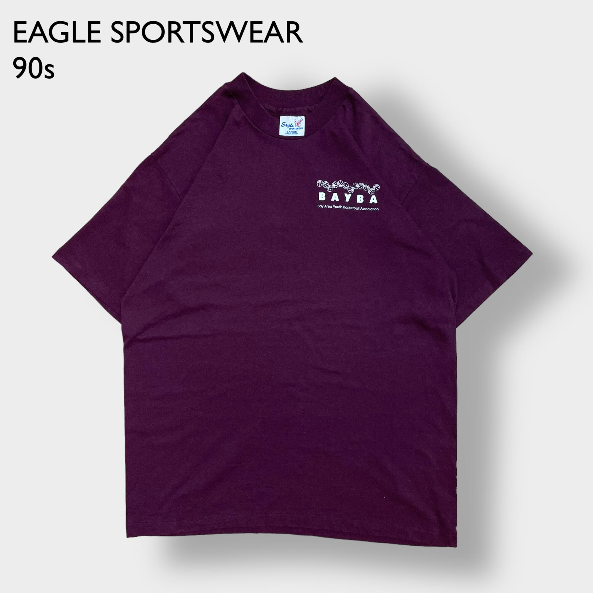 EAGLE SPORTSWEAR】90s USA製 Tシャツ バスケットボール ワンポイント