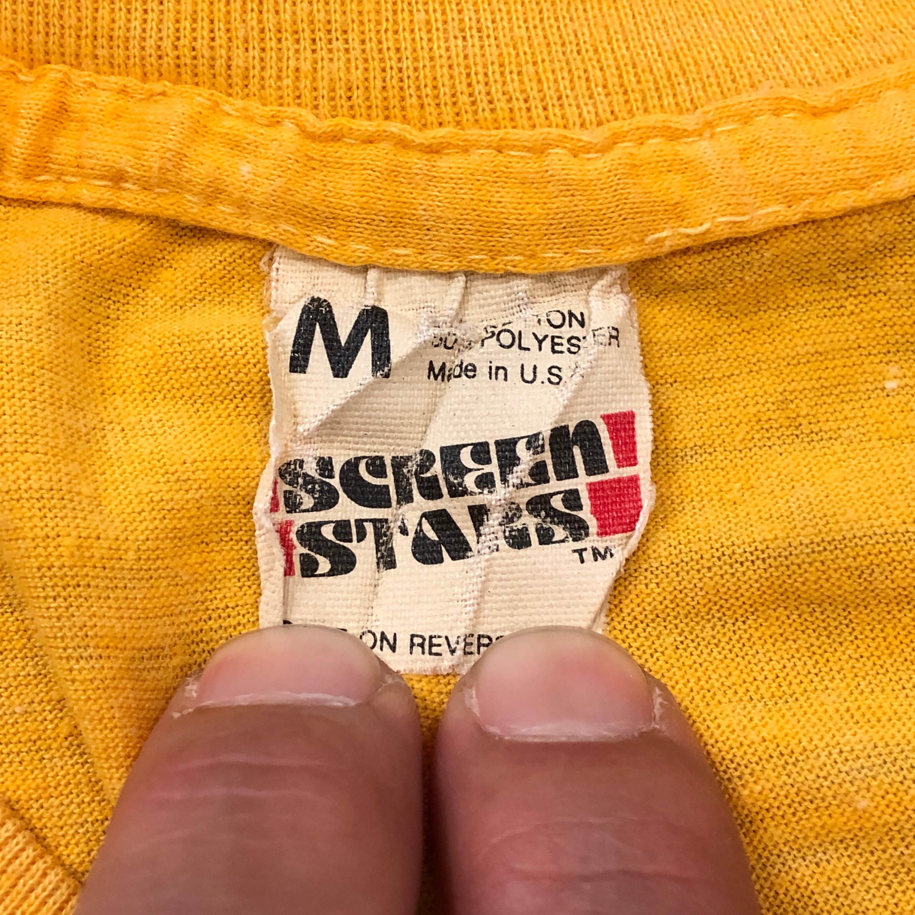 1980S RED SKINS TEE YELLOW M 