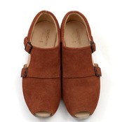 【 UNIONINI 】double monk strap shoes  brick brown   22.5-24cm