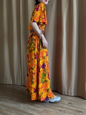rétro pop floral pattern dress-5260-6