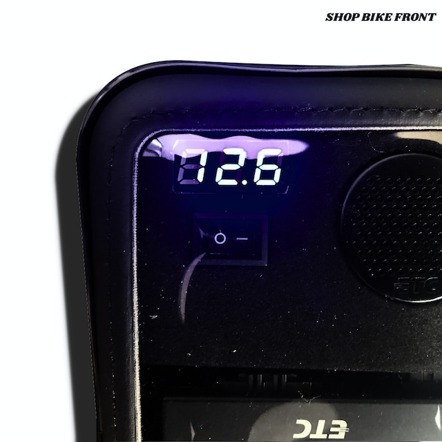 11月数量限定】【乾電池式バイク用ポータブルETC車載器】【電圧計と 11月数量限定】【乾電池式バイク用ポータブルETC車載器】【電圧計と