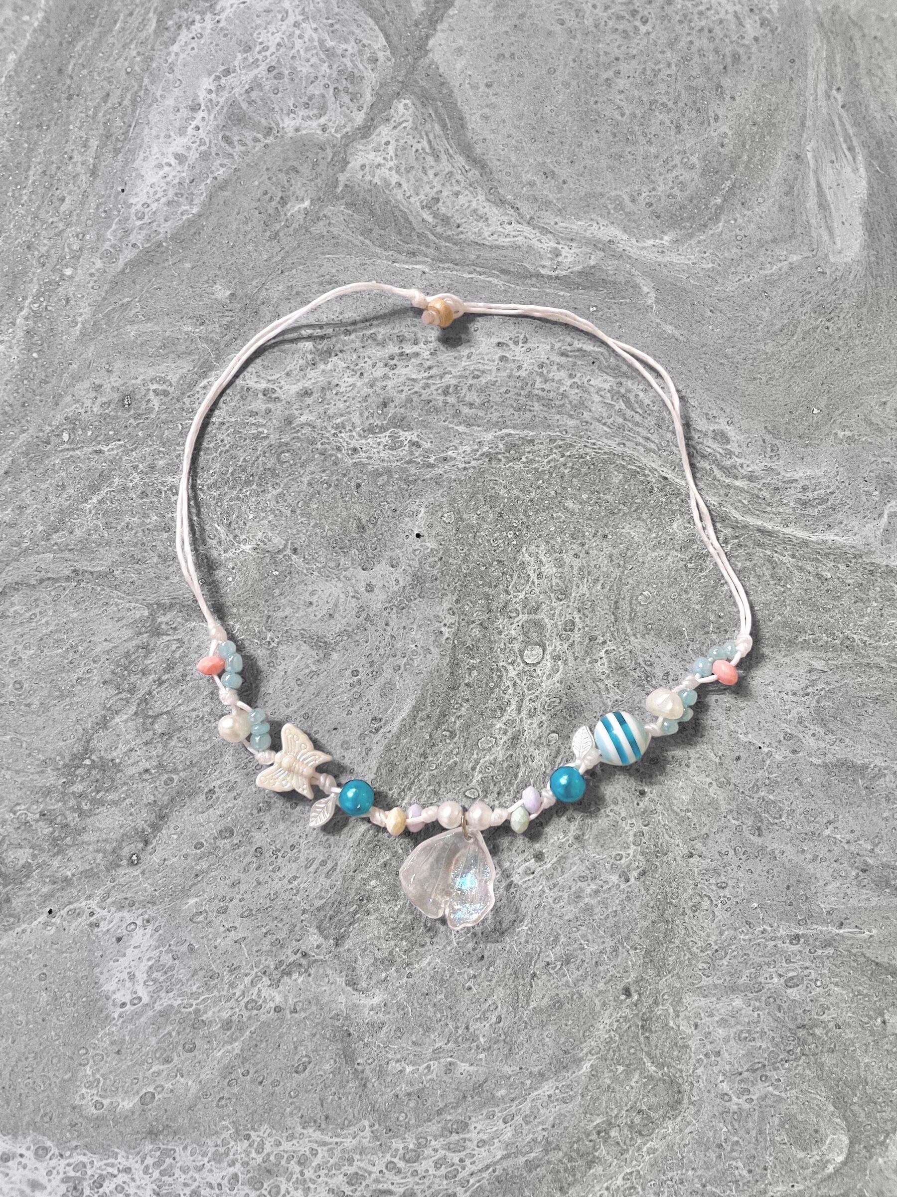 beads necklace White