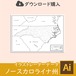 ノースカロライナ州の白地図データ（Aiデータ）