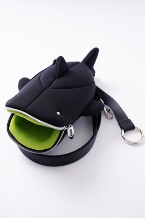 id.AliceJ【Sサイズ】ショルダーポーチ ブラック×グリーン