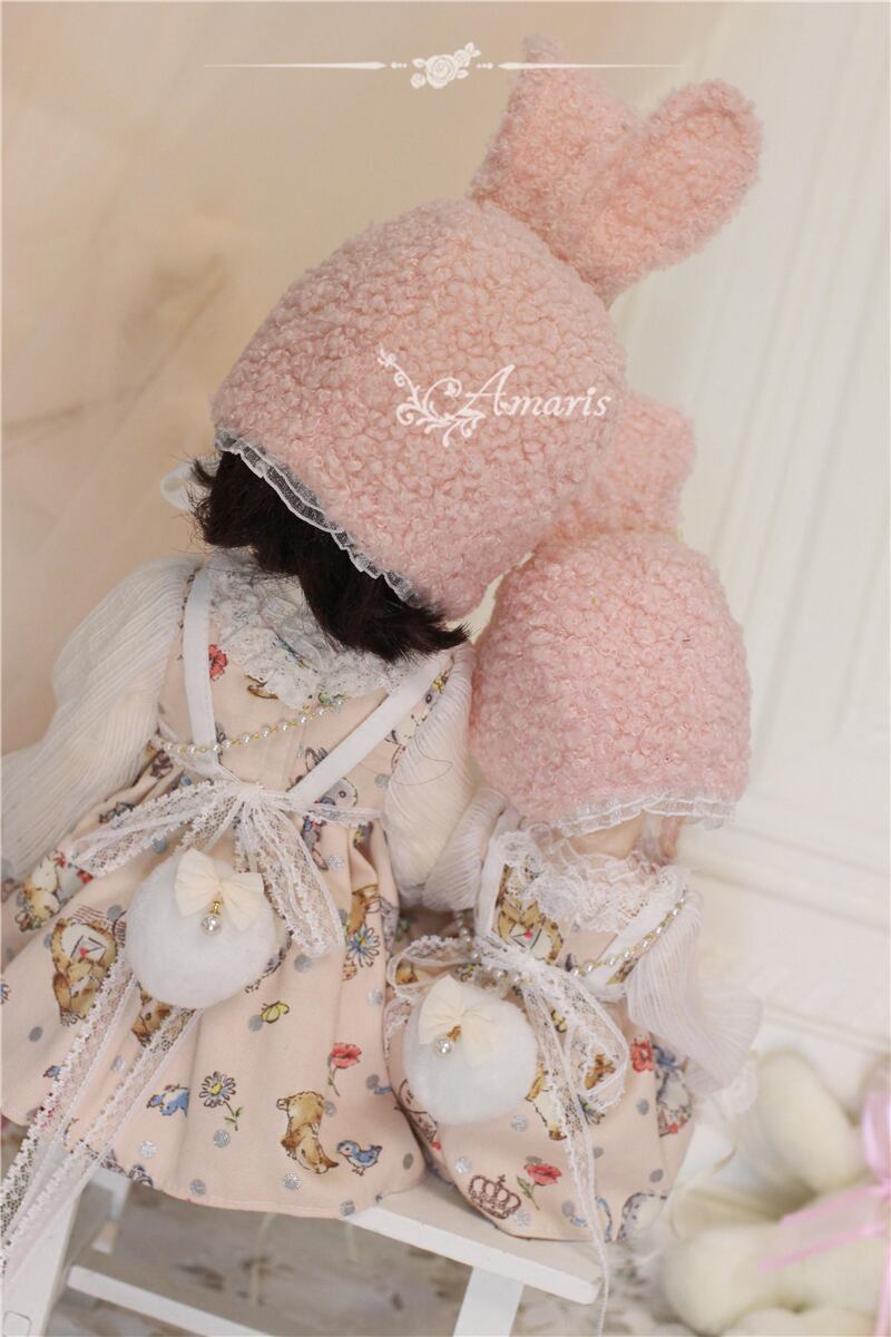 4分/MSD/MDDサイズ ドール用 うさぎ ドレスセット | ドール服の 4分/MSD/MDDサイズ ドール用 うさぎ ドレスセット | ドール服の