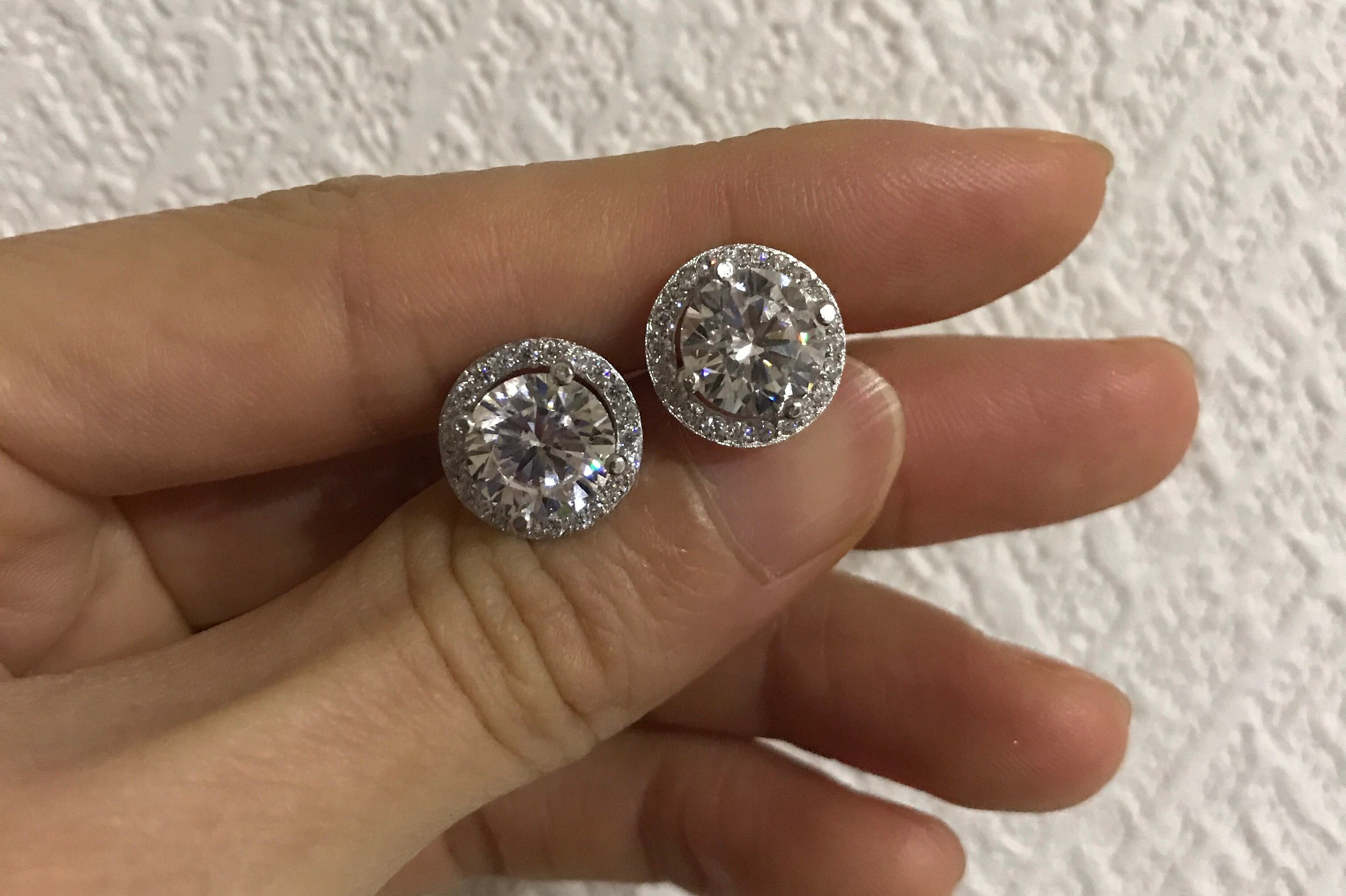 人工ダイヤ❤︎2.5ctラウンドパヴェピアス | nani jewelry