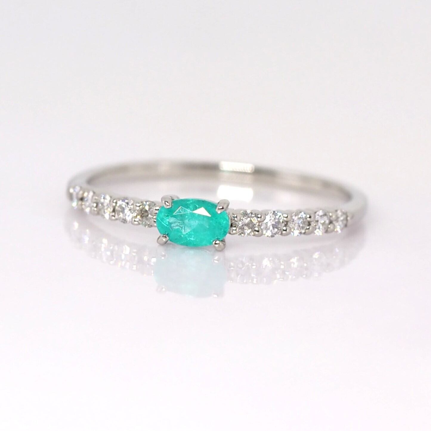 パライバトルマリン ブラジル産 リング 0.20ct D0.15ct pt900 CGL産地 