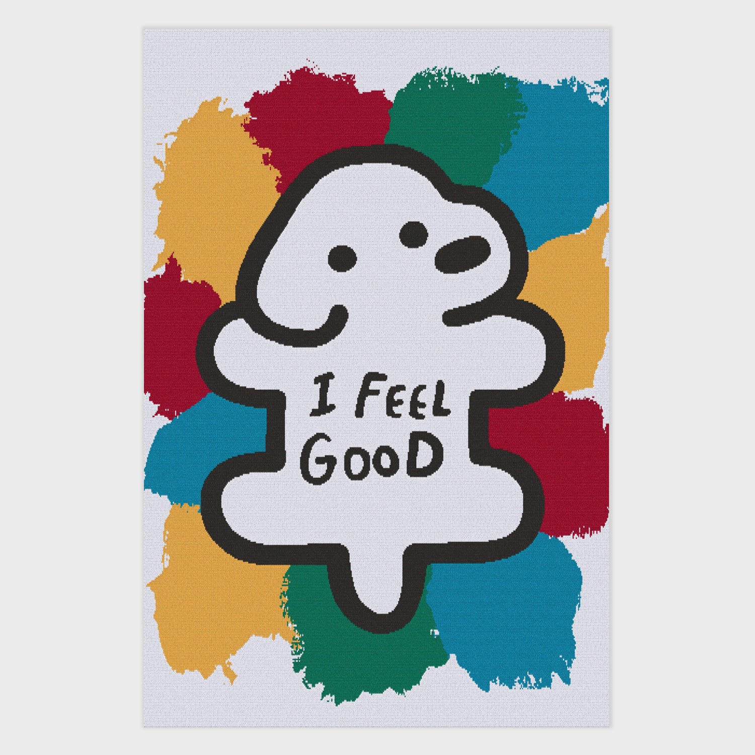 新品★KAITO FUKUI ラグ ブランケット★福井海東 matsui】 マツイ KNIT BLANKET I FEEL GOOD ニットブランケット(120cm