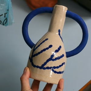 Sophie Alda "Patterned jug eared vase"