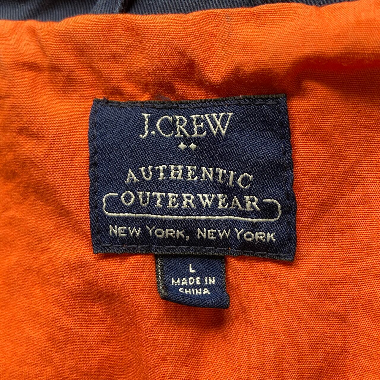 90S J.CREW ナイロンジャケット フード収納 メンズL