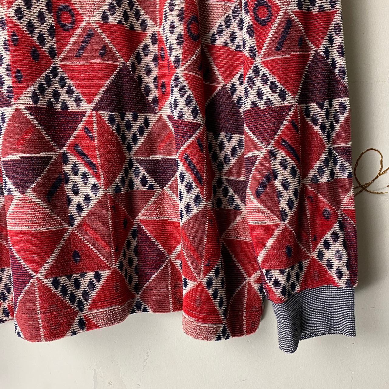 vintage MISSIONI SPORT geometric pattern pile pullover