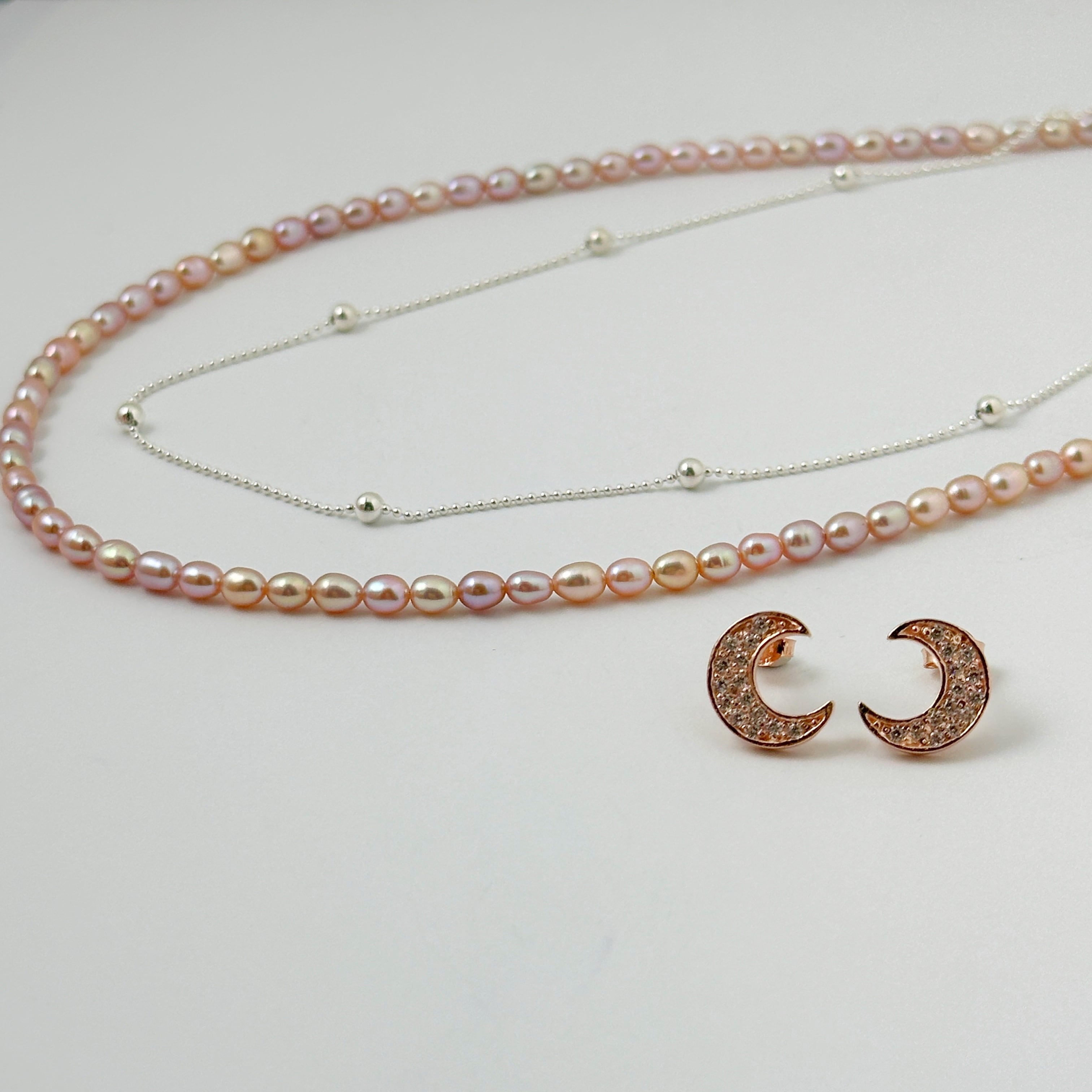ブー子★ピアス&ネックレス Pink Gold Coating 三日月 ジルコニア ピアス 月星 | 【公式通販】鎌倉