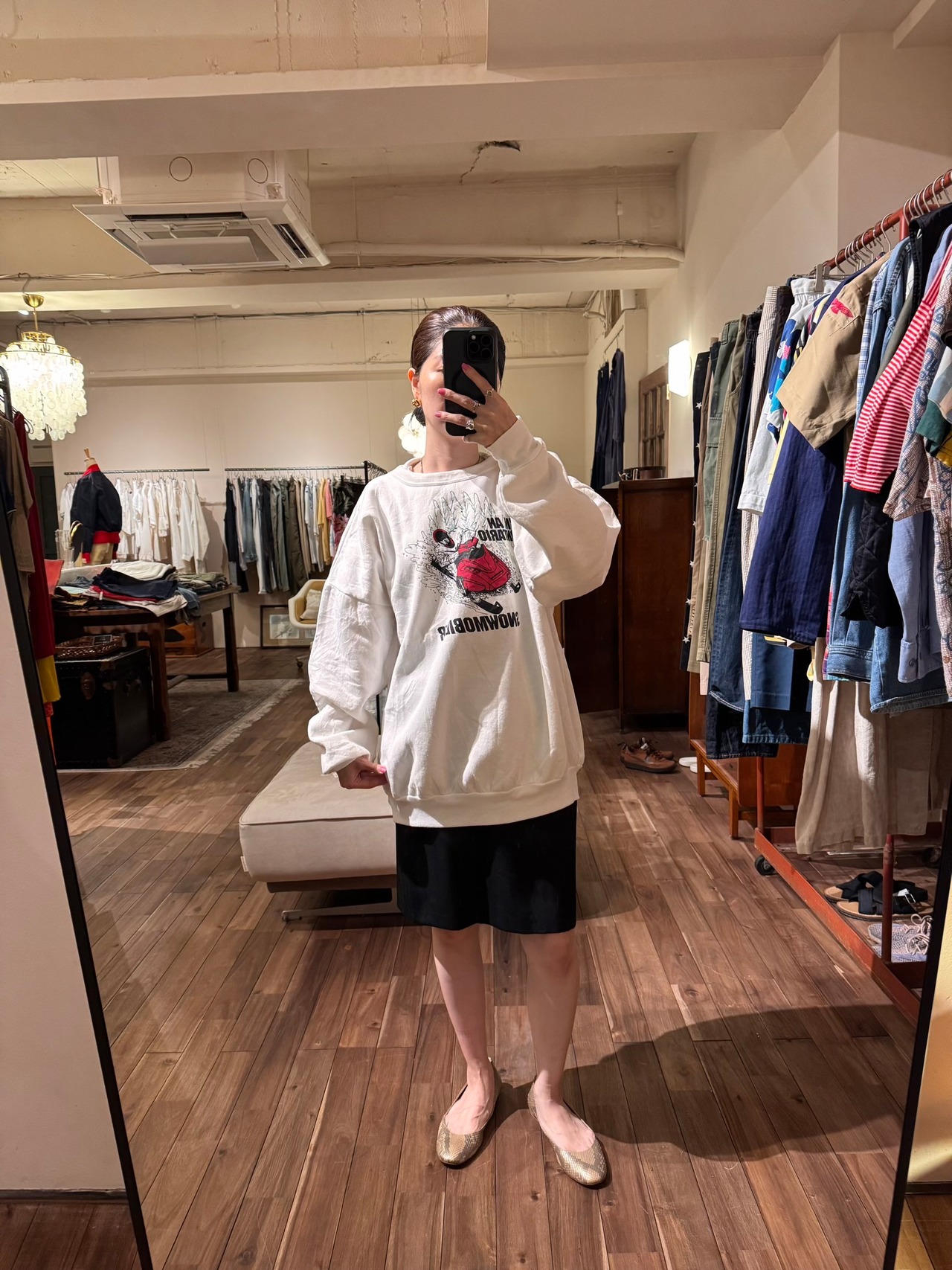 HIRSCH COLLECTIONS ブラックスカート