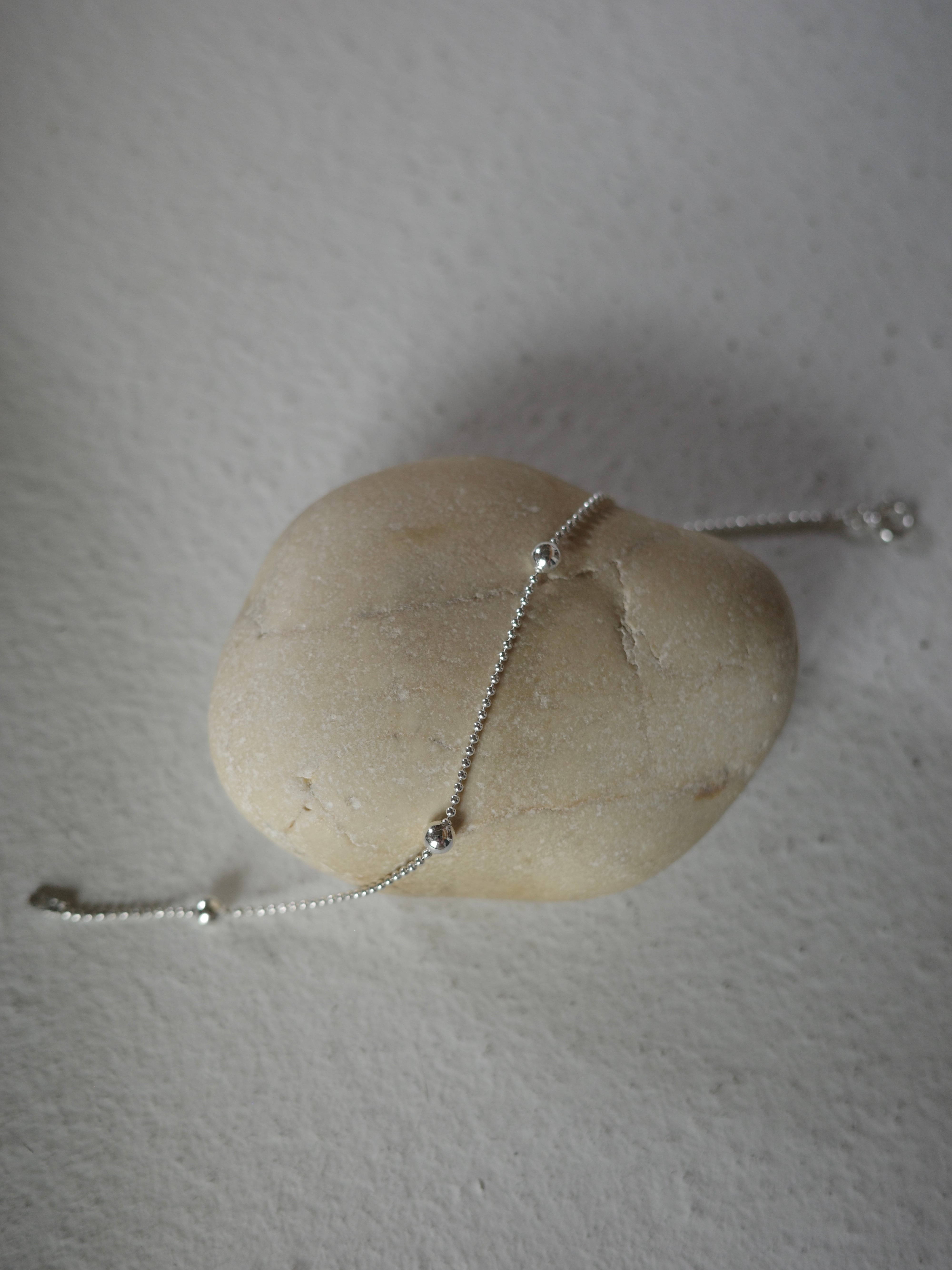 <vintage silver925>ball chain beads bracelet