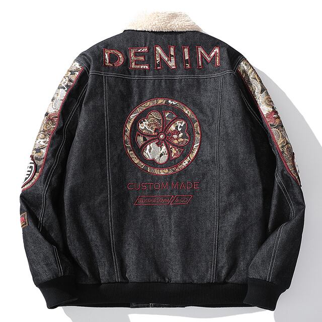 虎、龍、蛇、不死鳥、亀の刺繍ジャケット | Ora