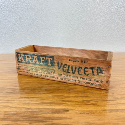 #1135 ビンテージ 木箱 KRAFT CHEESE クラフトチーズ ディスプレイ