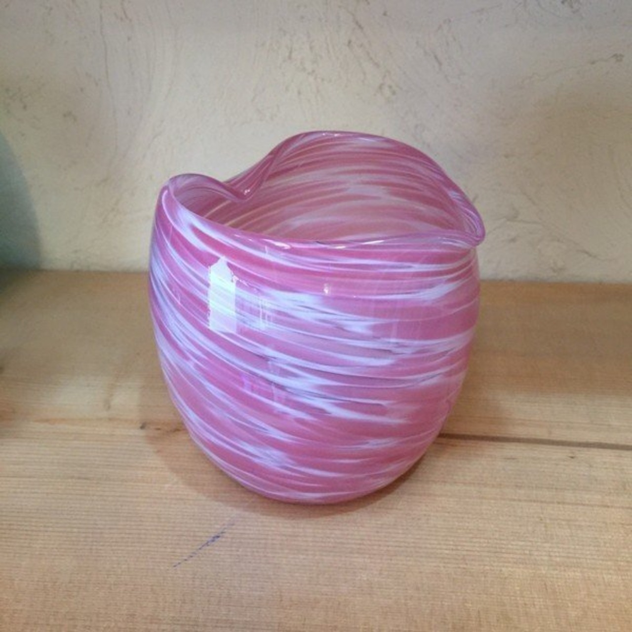 琉球ガラス　美海ハートタルグラスセット（ピンク・水色）紅型コースター付　ギフトラッピング無料