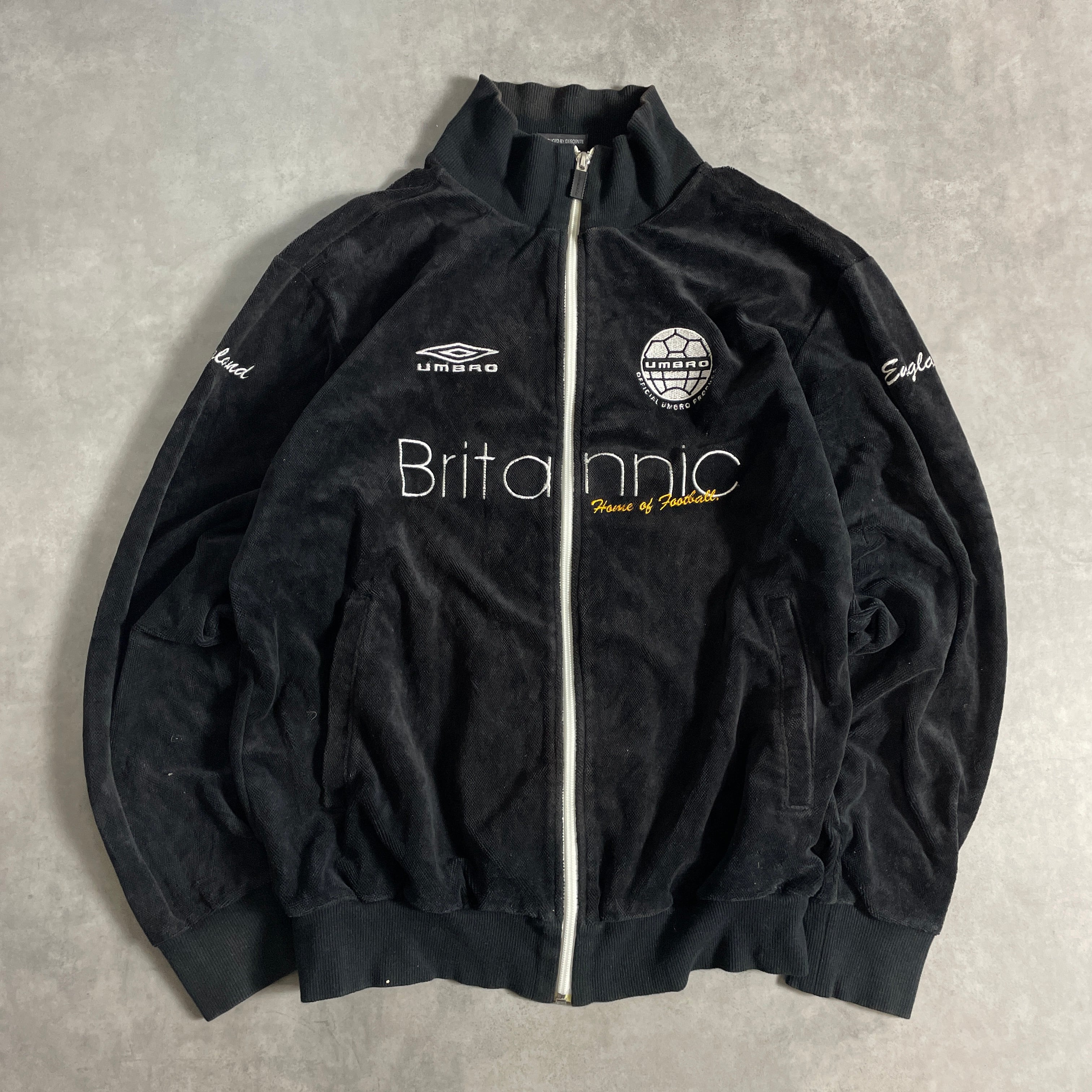 00s UMBRO アンブロ ベロア トラックジャケット ジャージ 黒 M